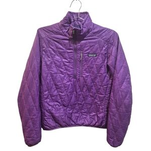 Patagonia Purple Nano Puff Jacket Women's Small Half Zip Pullover Primaloft